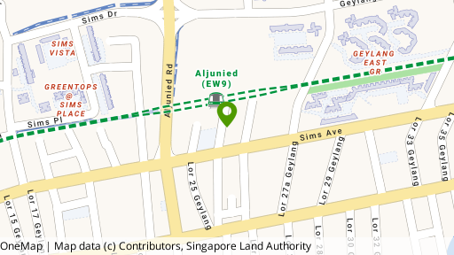 Map showing the location of 74 Lorong 25A Geylang