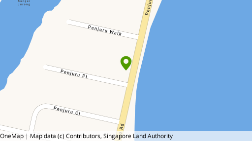Map showing the location of Penjuru Tech Hub