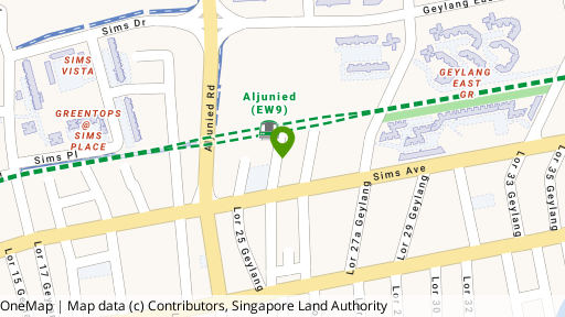 Map showing the location of 76 Lorong 25A Geylang