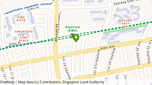 Map showing the location of 80 Lorong 25A Geylang
