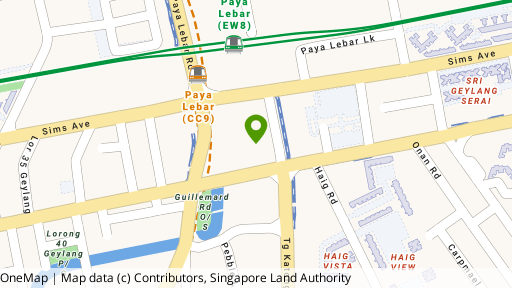 Map showing the location of Paya Lebar Quarter
