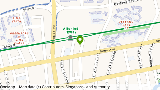 Map showing the location of 63B Lorong 27 Geylang