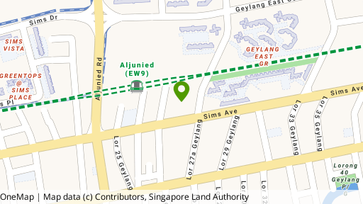 Map showing the location of Central Grove