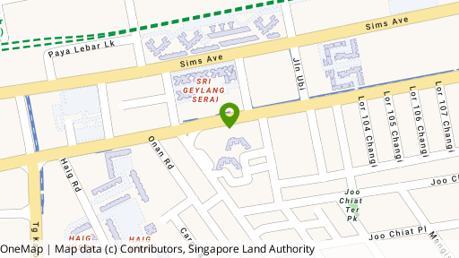 Map showing the location of 38C Changi Road
