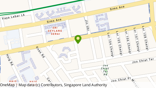 Map showing the location of 62 Changi Road