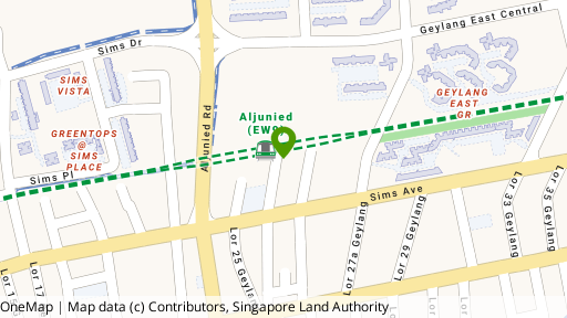 Map showing the location of 88 Lorong 25A Geylang