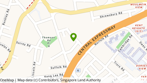 Map showing the location of Derby Court