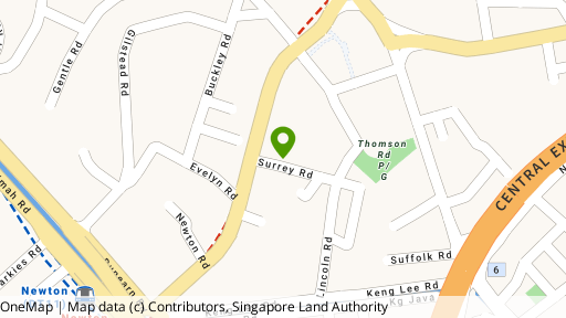 Map showing the location of MetroResidences Newton