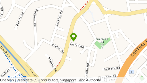Map showing the location of Suites @ Newton