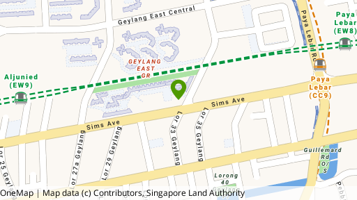 Map showing the location of Sims Edge