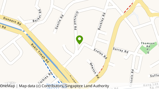 Map showing the location of Evelyn Mansions
