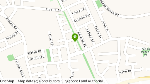 Map showing the location of East Moon Park