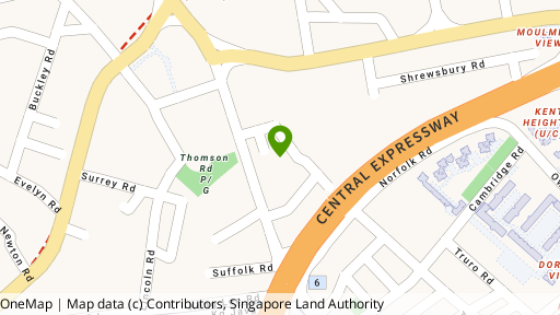 Map showing the location of Lion Towers