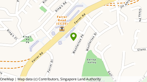 Map showing the location of Woollerton Park Apartments