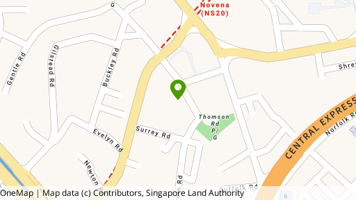 Map showing the location of Lincoln Suites
