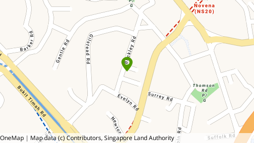 Map showing the location of Buckley Residence