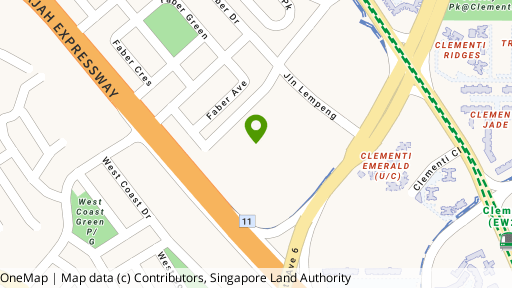 Map showing the location of Parc Clematis