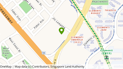 Map showing the location of Regent Park