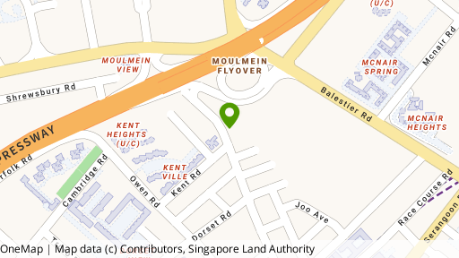 Map showing the location of Rangoon Apartments