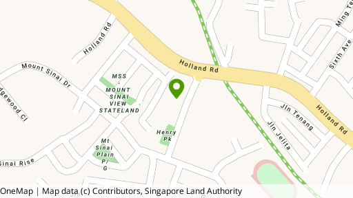 Map showing the location of Holland Grove