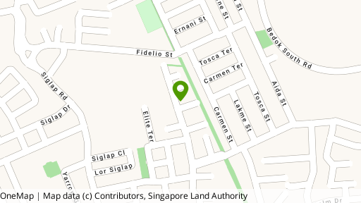 Map showing the location of Eastwood Gardens