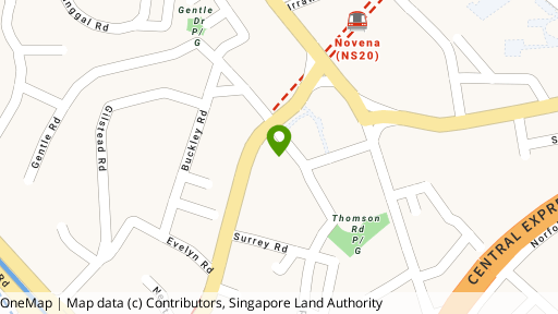 Map showing the location of Newton Suites