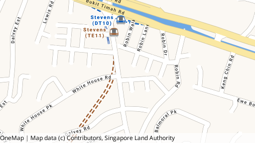Map showing the location of Loft @ Stevens