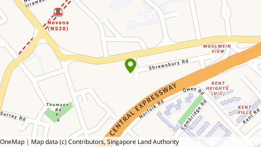 Map showing the location of 10C Shrewsbury Road