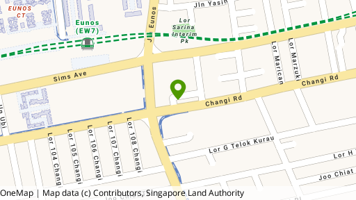 Map showing the location of 261D Changi Road