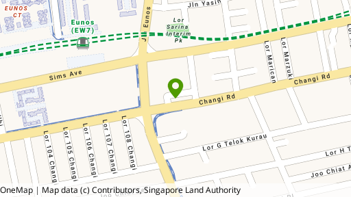 Map showing the location of 263C Changi Road