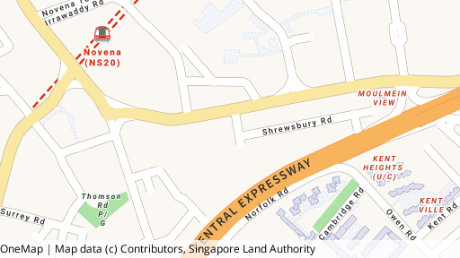 Map showing the location of 6 Shrewsbury Road