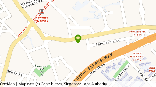 Map showing the location of Mulberry Tree