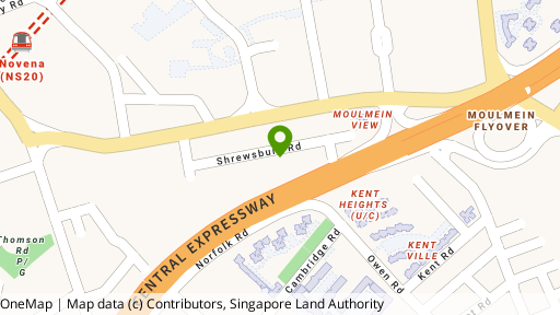 Map showing the location of Suites @ Shrewsbury