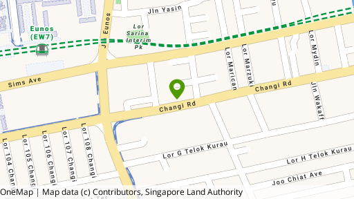 Map showing the location of 299C Changi Road