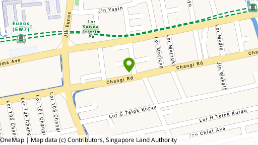 Map showing the location of 307A Changi Road