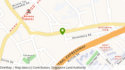 Map showing the location of 2 Shrewsbury Road