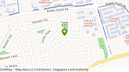 Map showing the location of Lucky Court