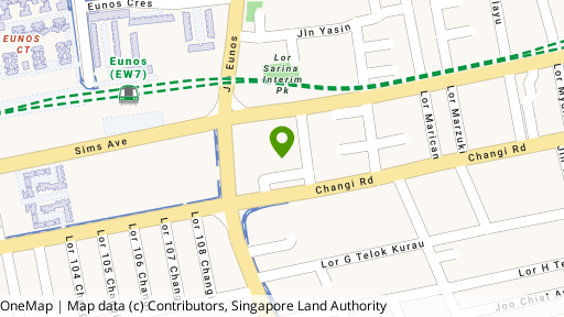 Map showing the location of Eunos Park