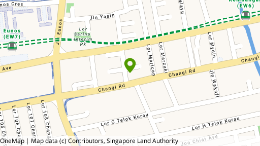 Map showing the location of Sarina Terrace