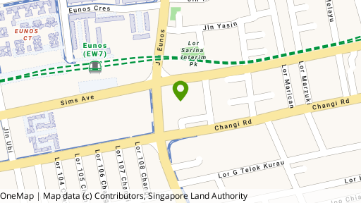 Map showing the location of Eunos Green