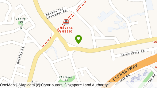 Map showing the location of Novena Suites