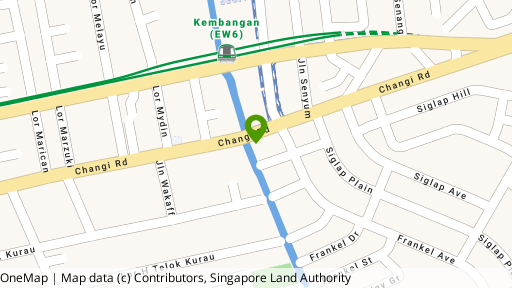 Map showing the location of 482 Changi Road