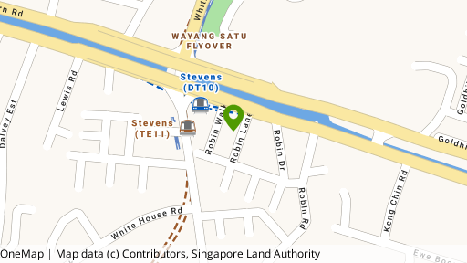 Map showing the location of 6 Robin Lane