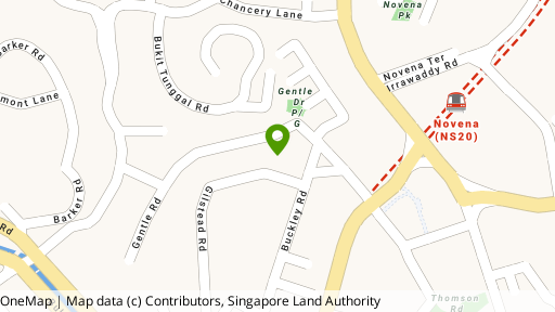 Map showing the location of Gilstead Mansion
