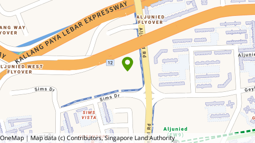 Map showing the location of Sims Urban Oasis