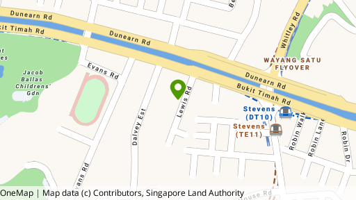 Map showing the location of 8C Lewis Road