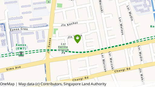 Map showing the location of Casa Sarina