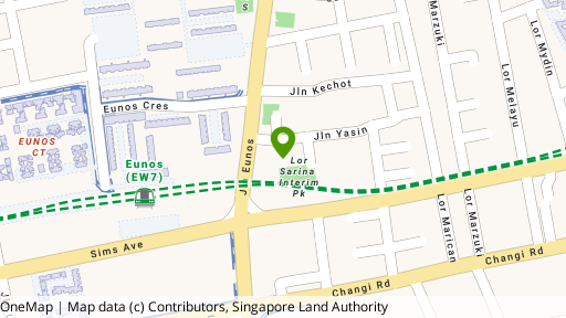 Map showing the location of Suites @ Eunos
