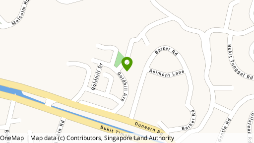 Map showing the location of Goldhill Towers
