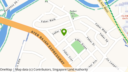 Map showing the location of Faber Hills Apartments